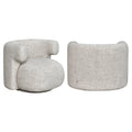 Lounge Stuhl Talley cream tweed swivel