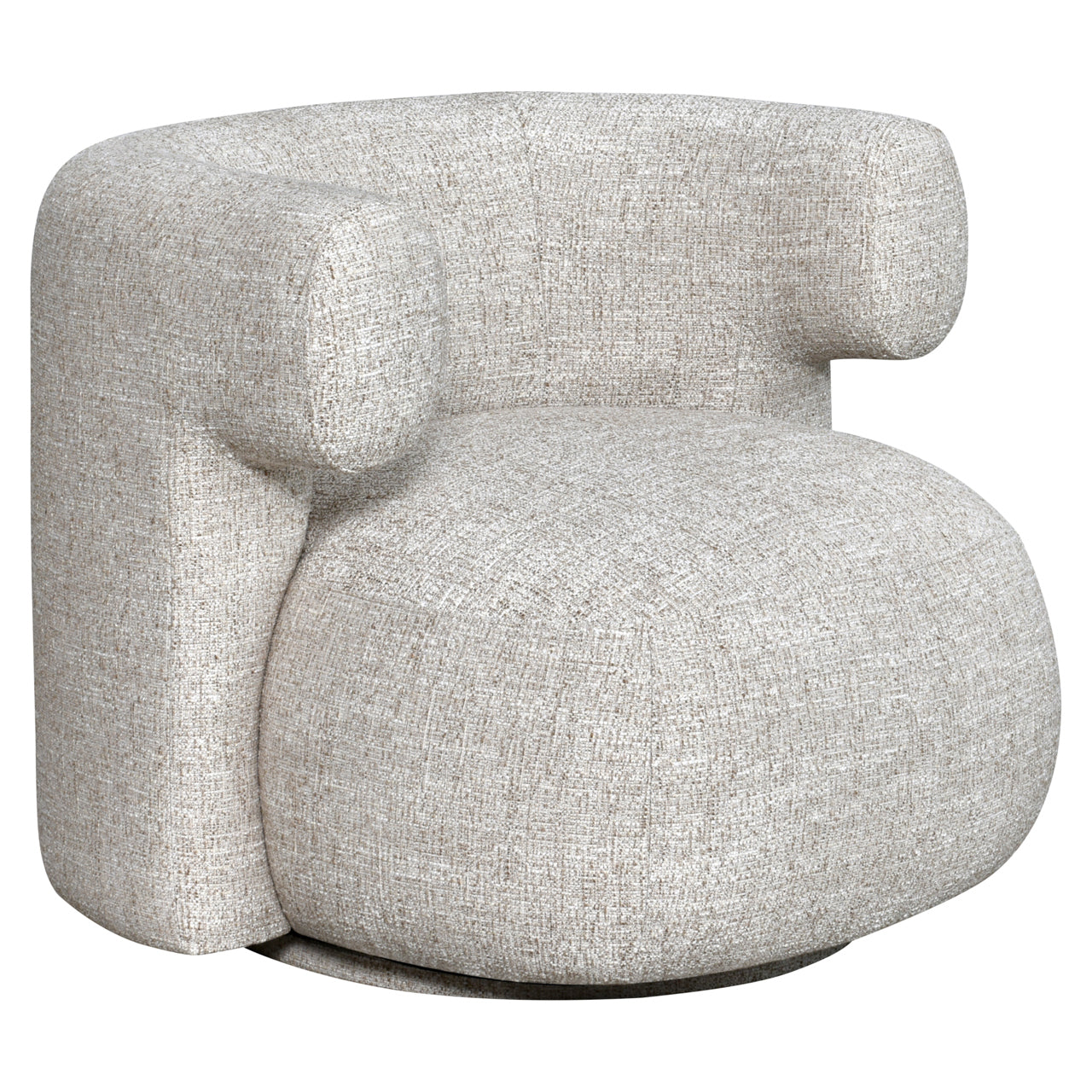 Lounge Stuhl Talley cream tweed swivel