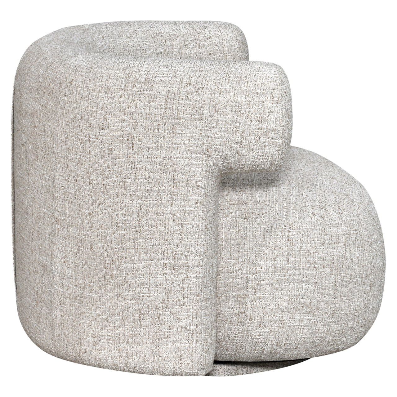 Lounge Stuhl Talley cream tweed swivel