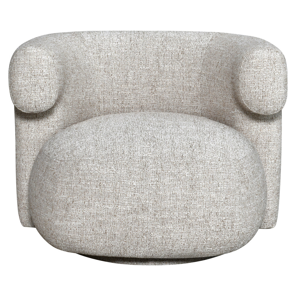 Lounge Stuhl Talley cream tweed swivel