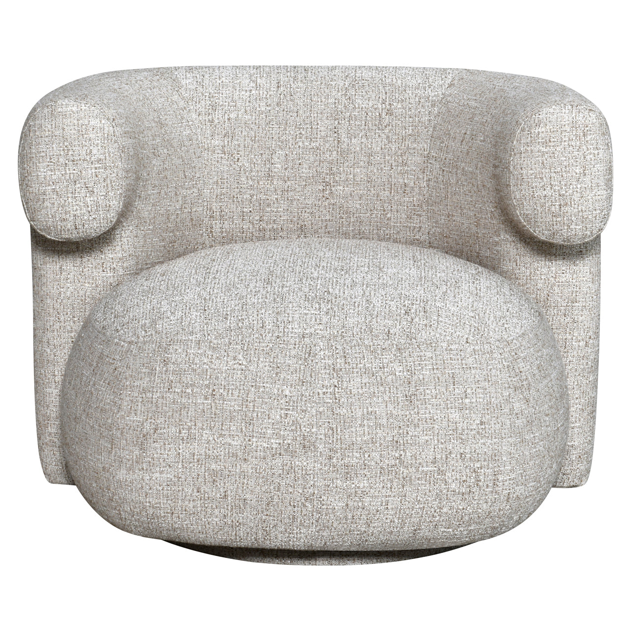 Lounge Stuhl Talley cream tweed swivel