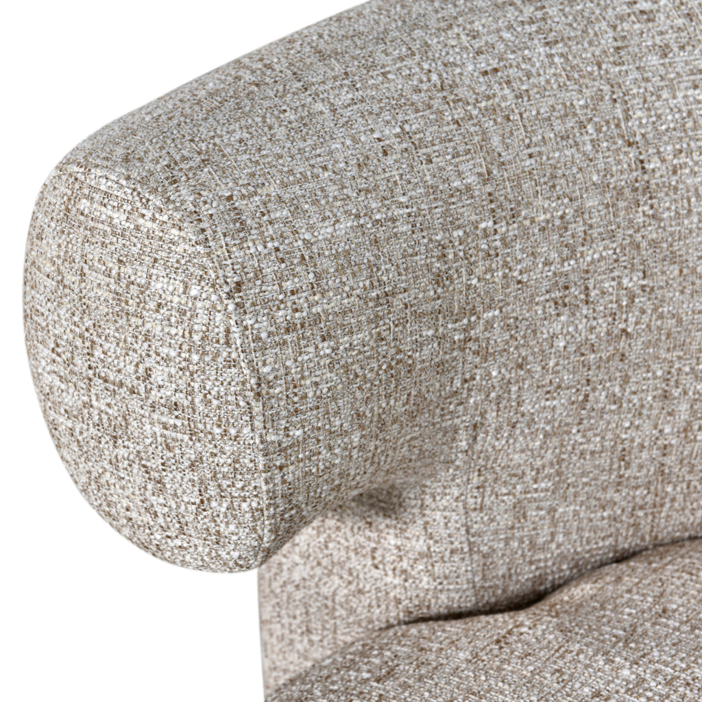 Lounge Stuhl Talley cream tweed swivel