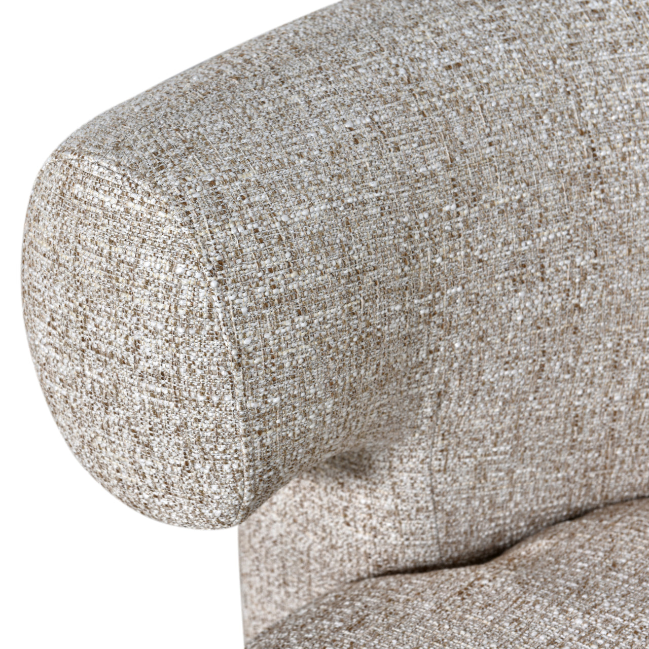 Lounge Stuhl Talley cream tweed swivel