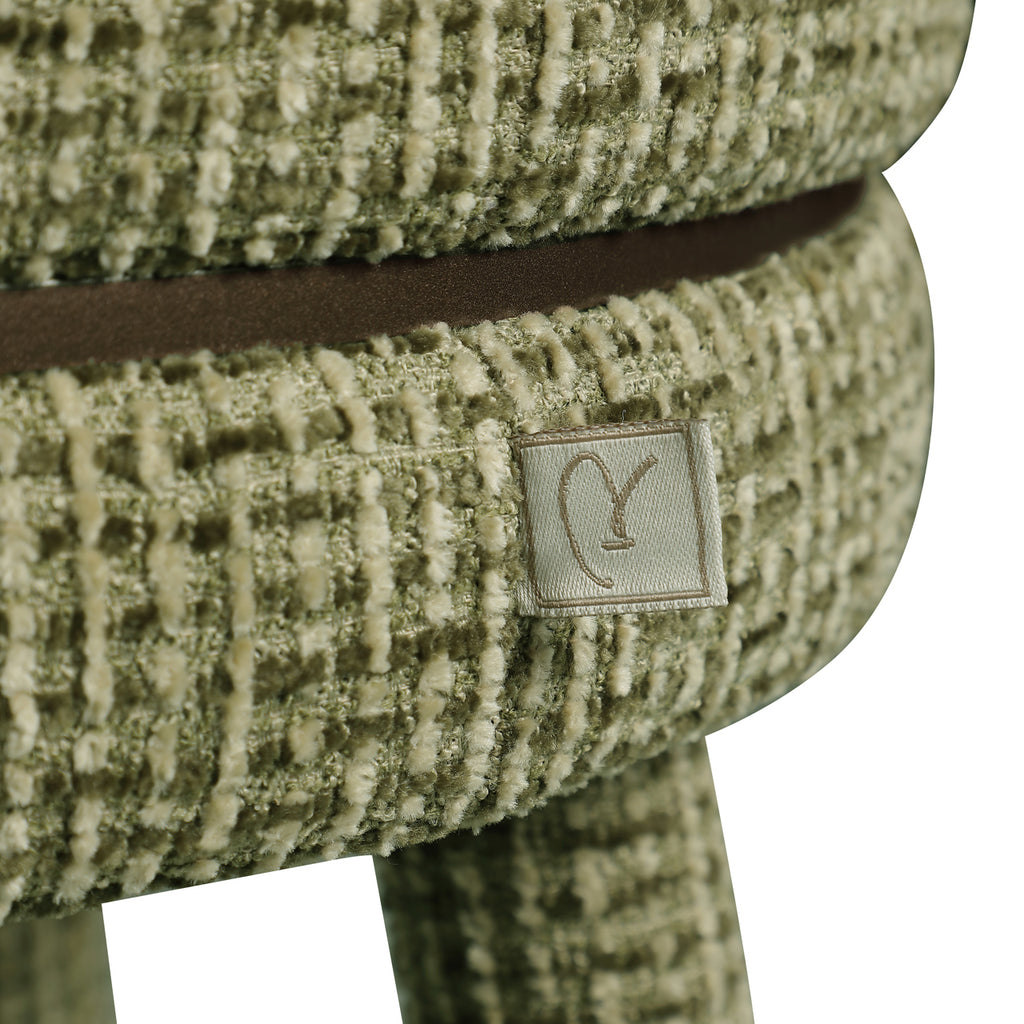 Thekenstuhl Tenashar green blockweave swivel