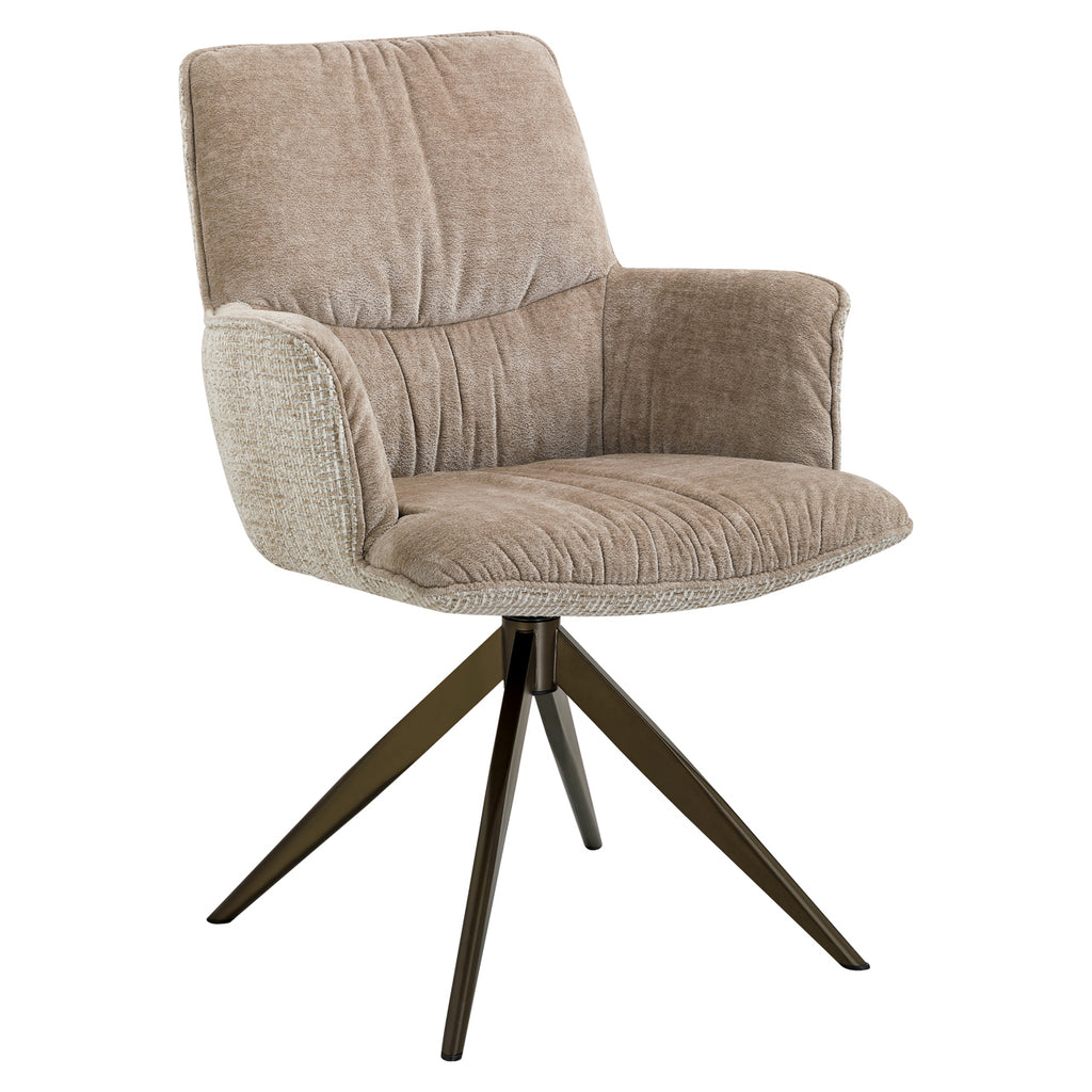 Esszimmerstuhl Chase cream blockweave swivel