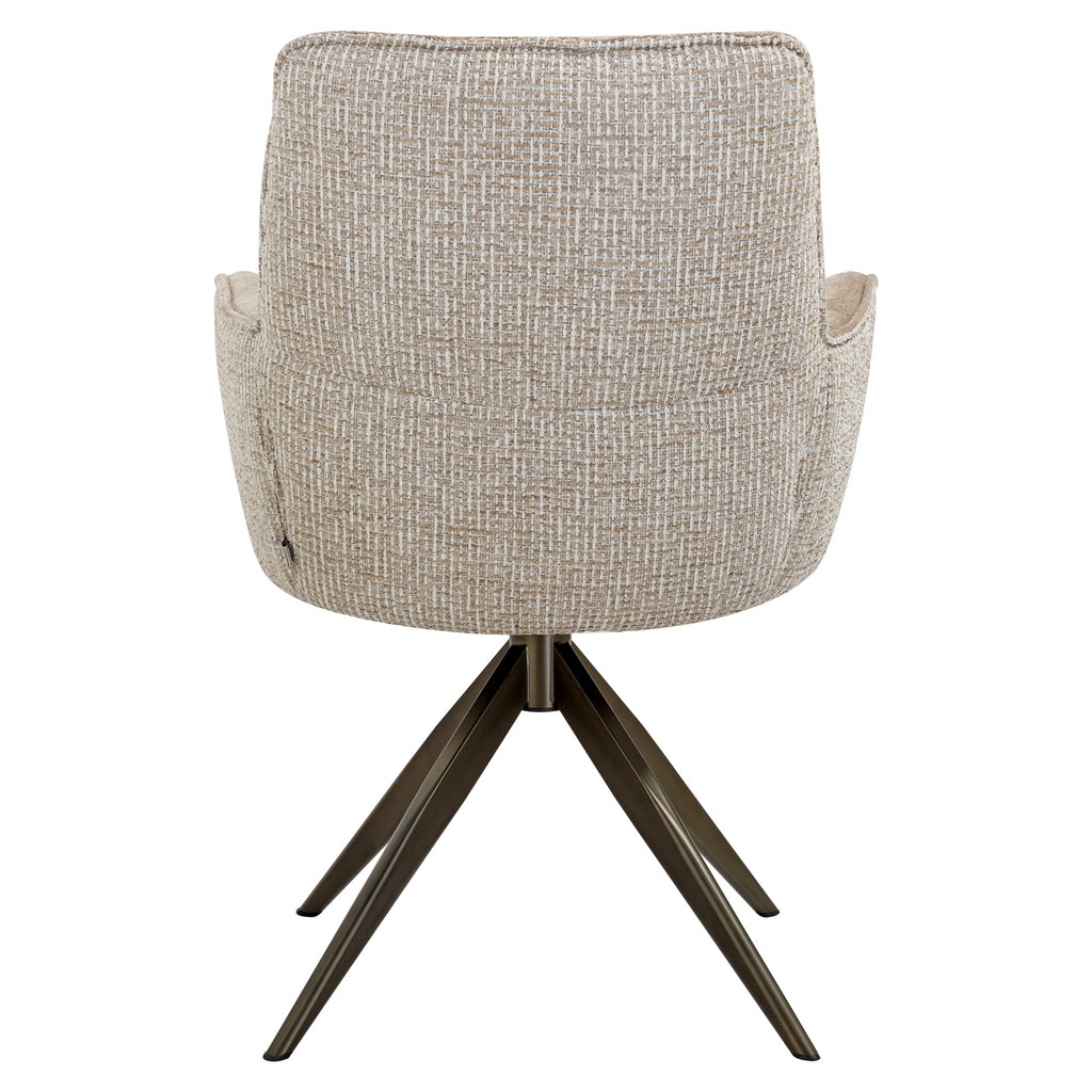 Esszimmerstuhl Chase cream blockweave swivel