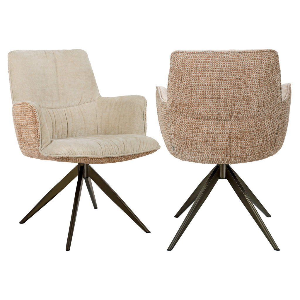 Esszimmerstuhl Chase ginger jacquard swivel