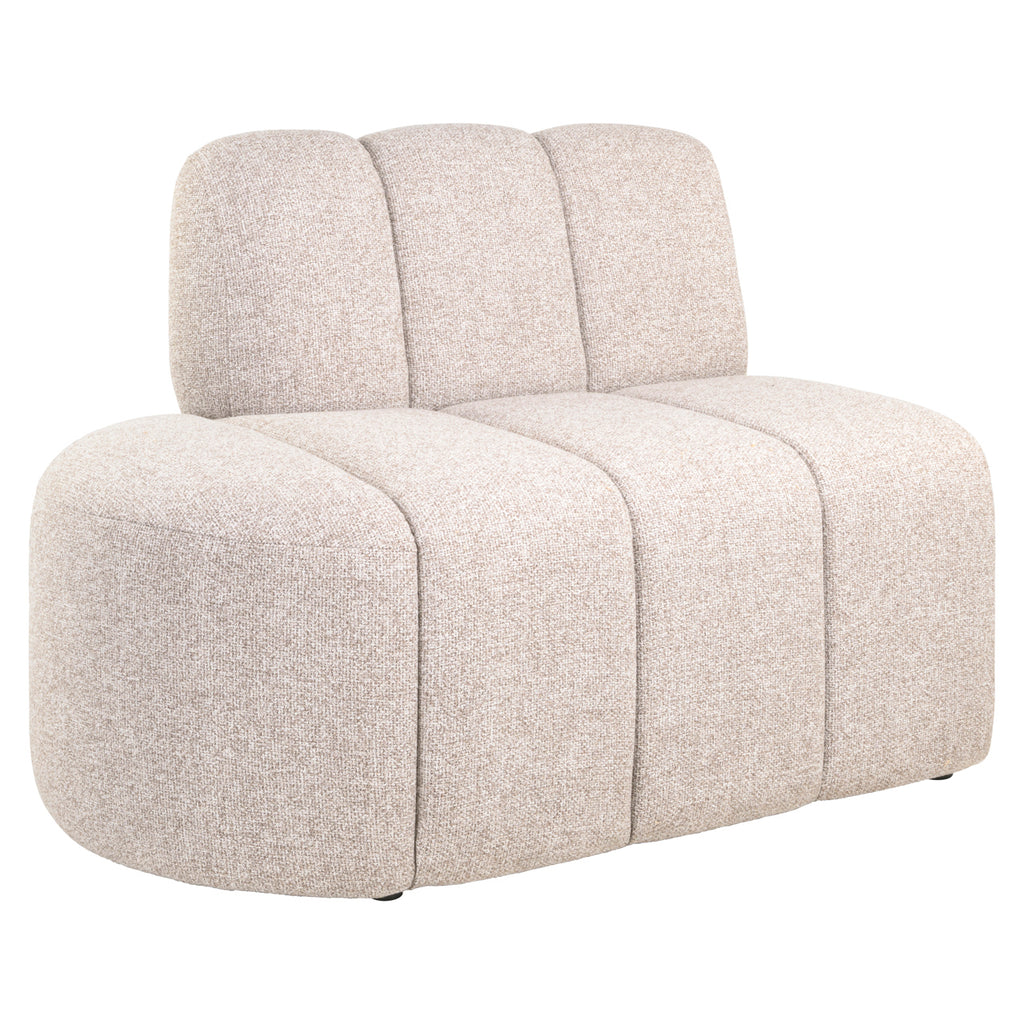 Sitzbank Landmark cayenne brown open end left straight - fully upholstered