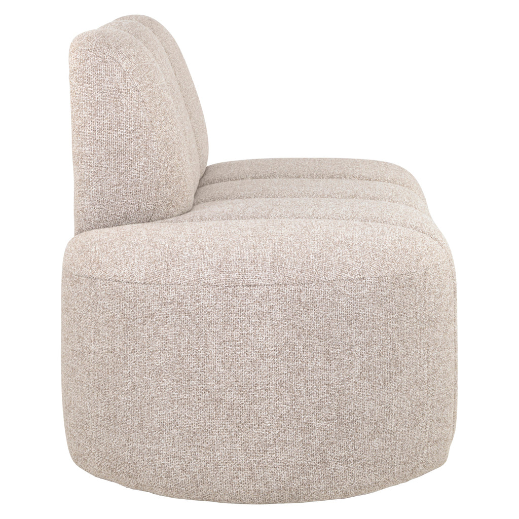 Sitzbank Landmark cayenne brown open end left straight - fully upholstered