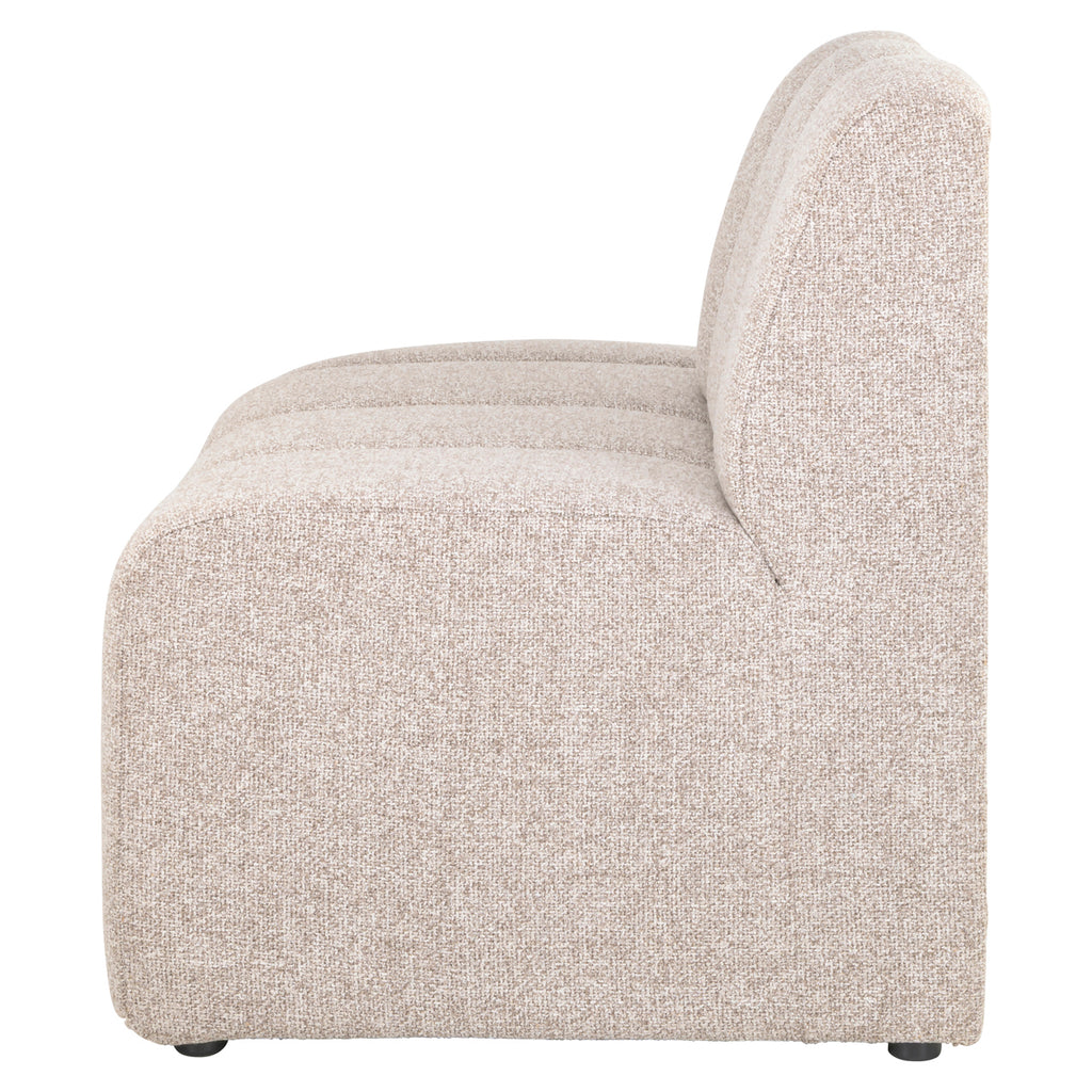 Sitzbank Landmark cayenne brown open end left straight - fully upholstered