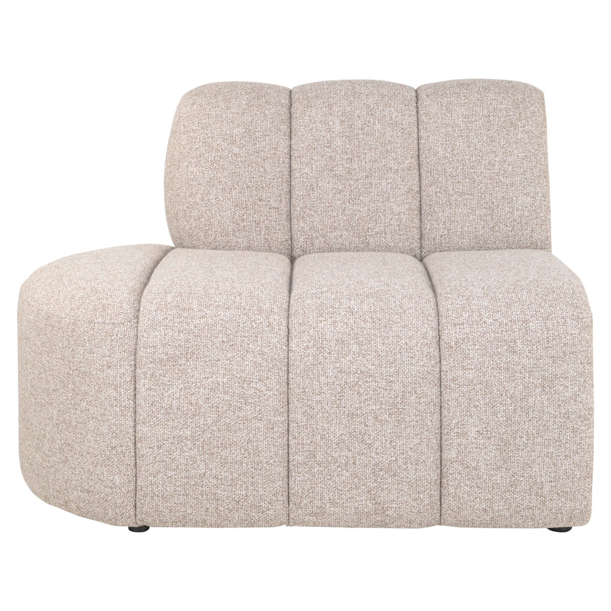 Sitzbank Landmark cayenne brown open end left straight - fully upholstered