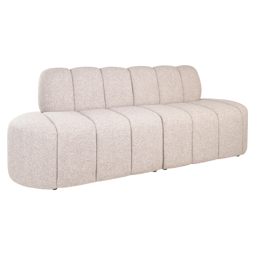 Sitzbank Landmark cayenne brown open end left straight - fully upholstered