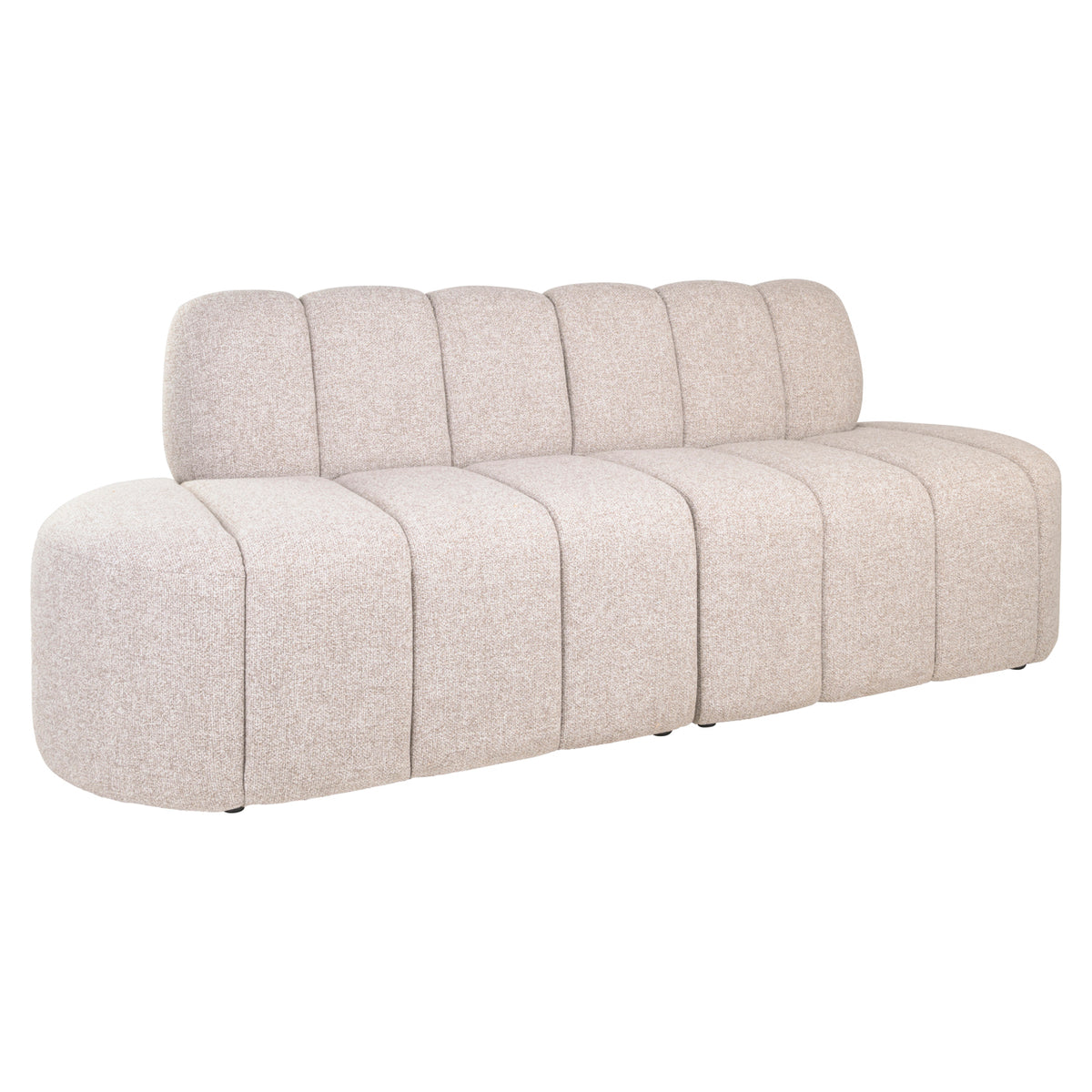 Sitzbank Landmark cayenne brown open end left straight - fully upholstered