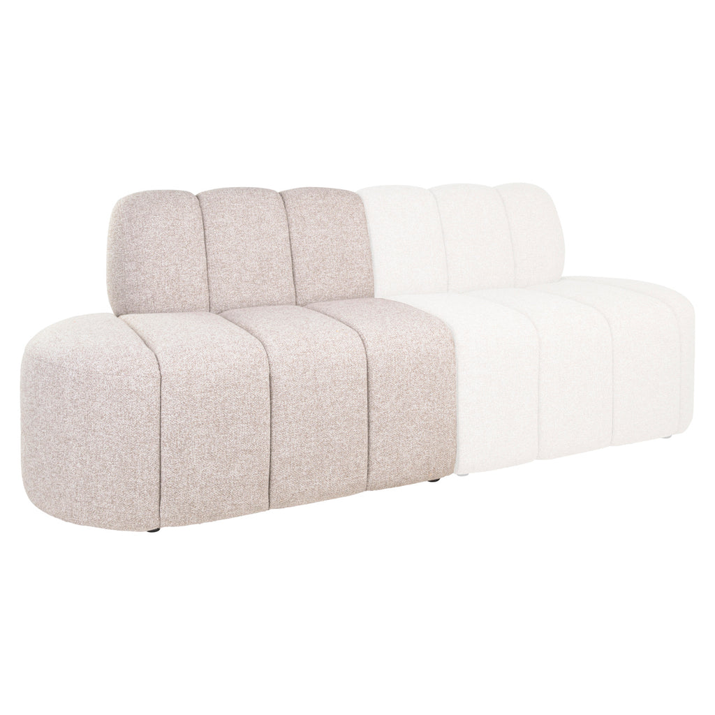 Sitzbank Landmark cayenne brown open end left straight - fully upholstered