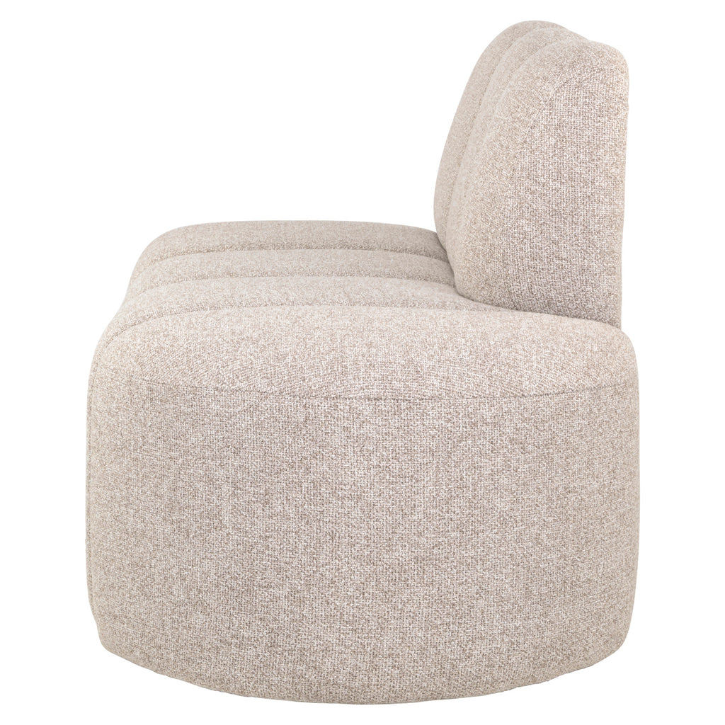 Sitzbank Landmark cayenne brown open end right straight - fully upholstered