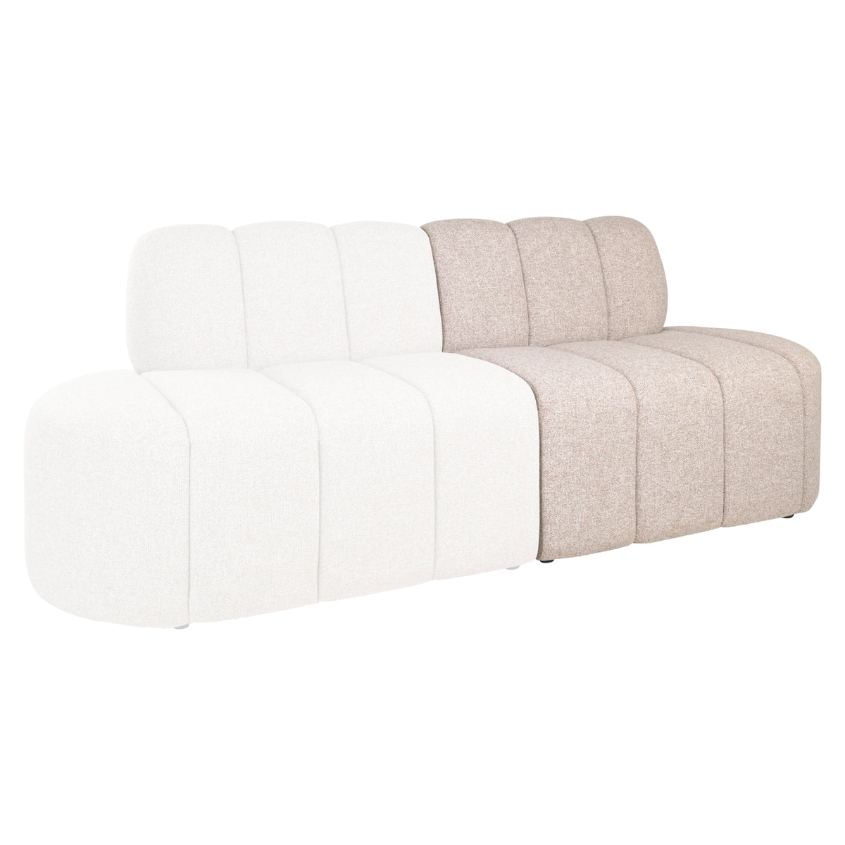 Sitzbank Landmark cayenne brown open end right straight - fully upholstered