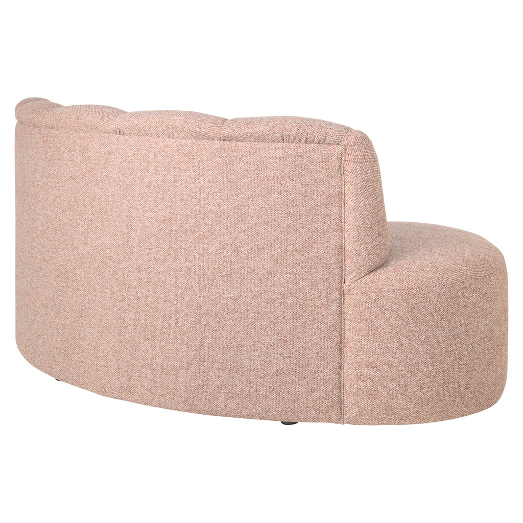 Sitzbank Landmark cayenne cognac open end left round - fully upholstered