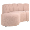 Sitzbank Landmark cayenne cognac open end left round - fully upholstered