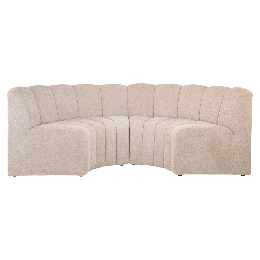 Sitzbank Landmark be easy sand corner round - fully upholstered