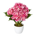 Hortensienstamm x 5, pink 3D-print, 50cm, im Keramiktopf 15cm weiss