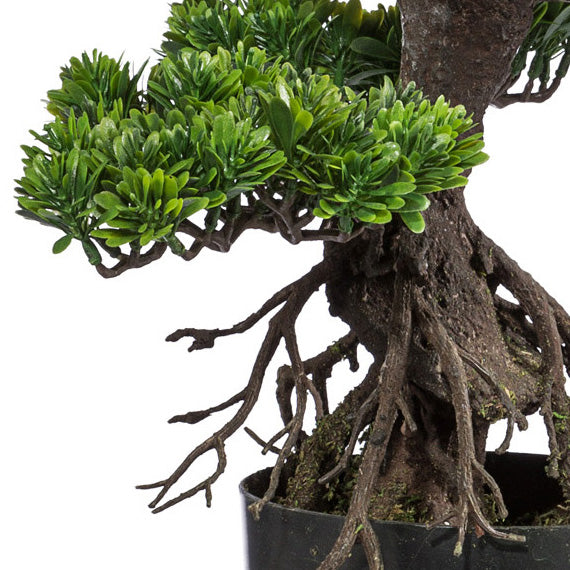 Bonsai, ca 75cm, gruen, Kunststoff, im Topf 17x14cm schwarz
