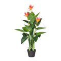 Guzmania x3, ca 105cm, orange, 21 Blaetter, im Kunststofftopf