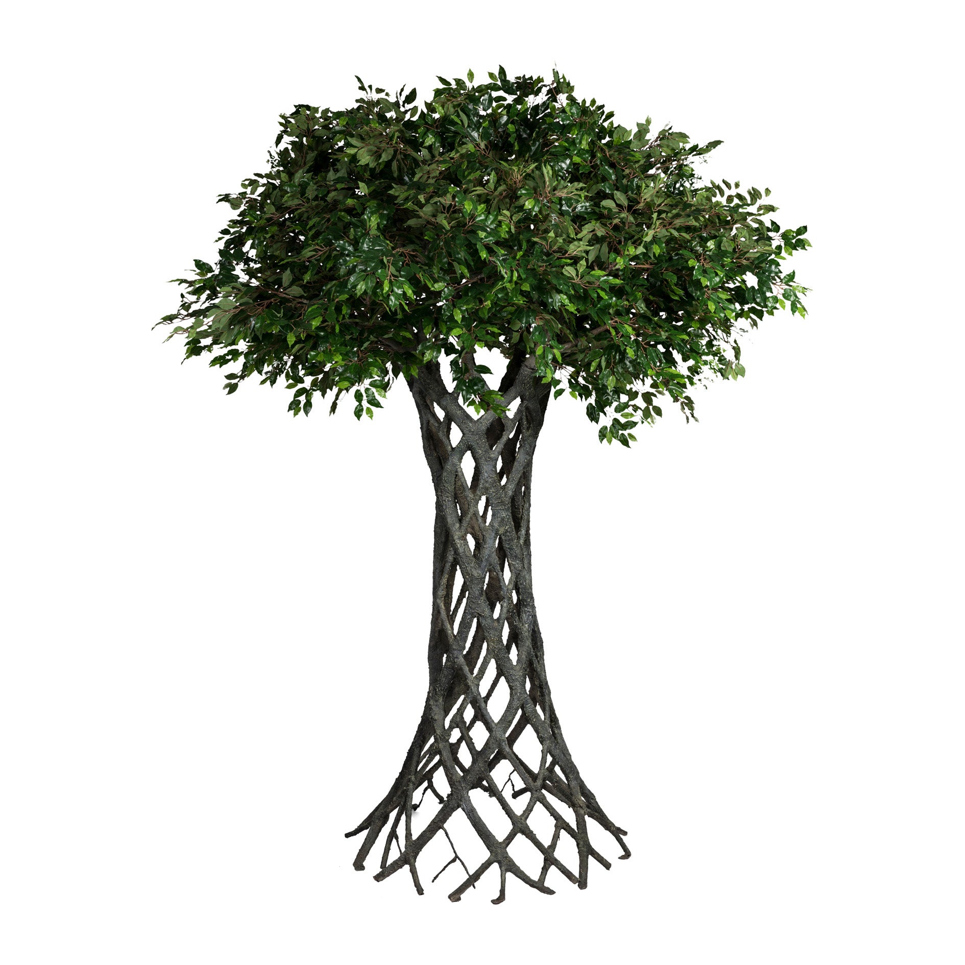 Ficus Baum, 320cm, gruen, 23562 Kunststoffblaetter, (l.d.p.)