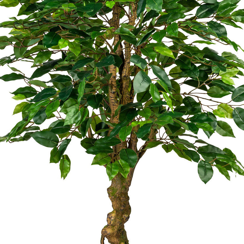Ficus Benjamini, ca 125cm gruen, Kunststoff, im Topf 17x14cm schwarz