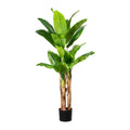 Bananenpflanze x3, 21 Bl. ca 150cm, im Kunststofftopf 19x16cm, m.Erde