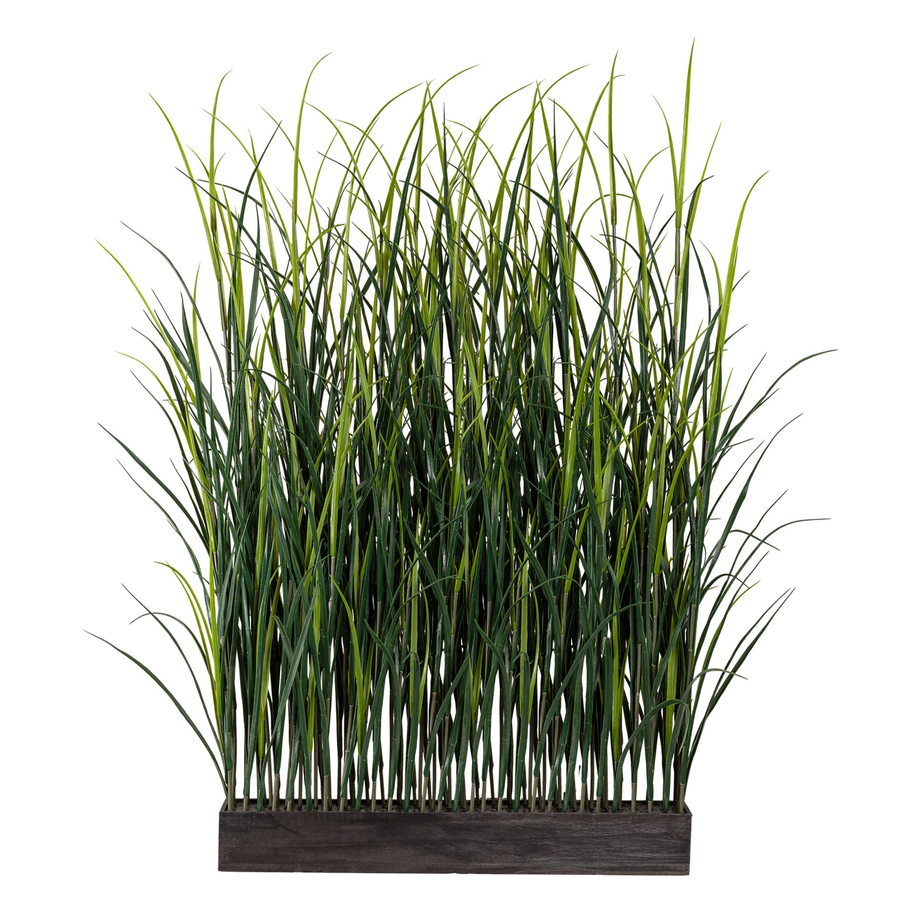 Kunststoffgras Raumteiler, ca. 150cm, gruen, im Holzkasten 90x10x13cm