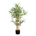 Bambus x5, 432 Bl. ca 105cm Naturstamm im Kunststofftopf 15x12cm