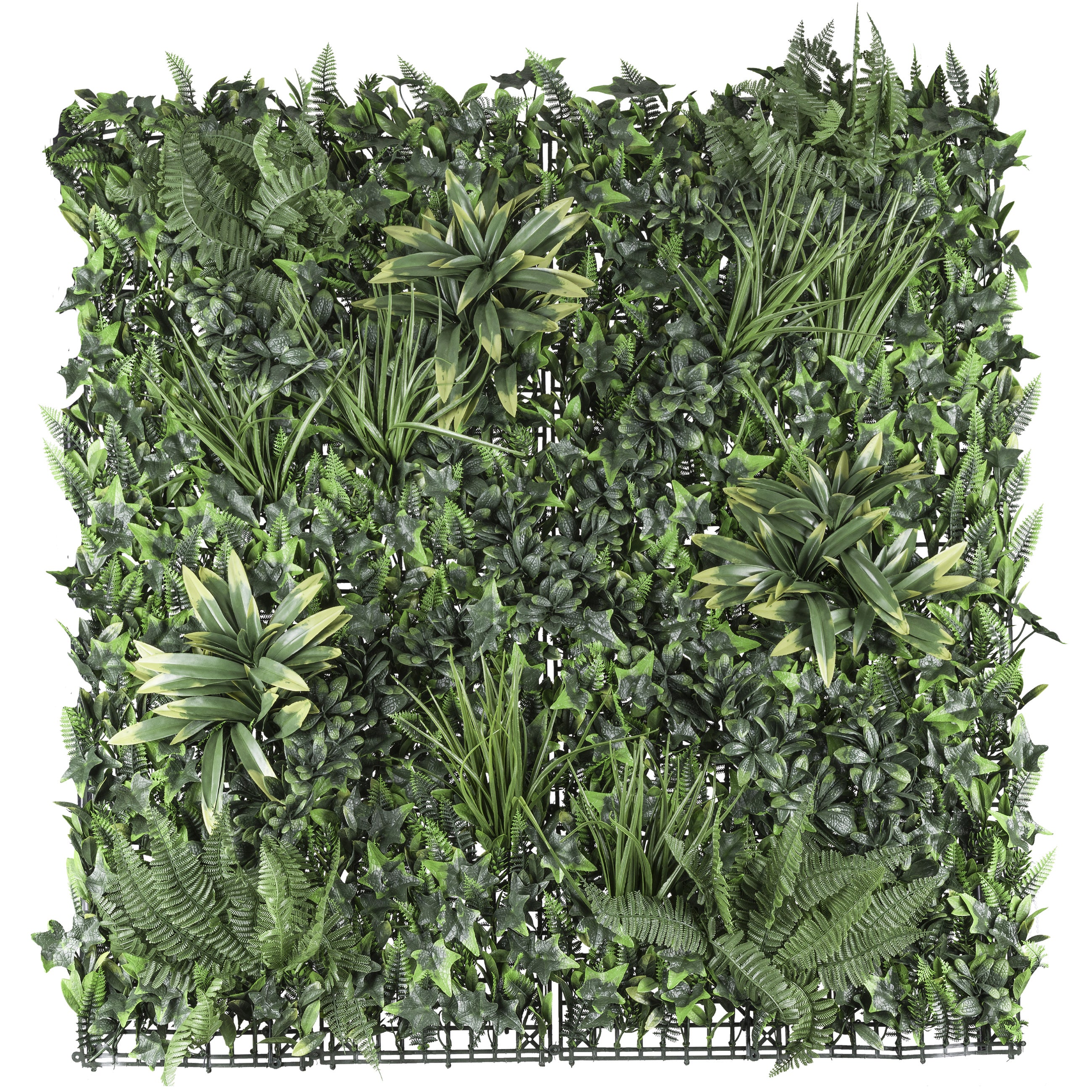 Premium Kunststoff-Blaettermatte 100x100cm, gruen, UV-bestaendig, schwer entflammbar