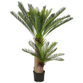 Cycaspalme x2, 42 Bl., 145cm, gruen, im Kunststofftopf 23x18cm, UV-bestaendig