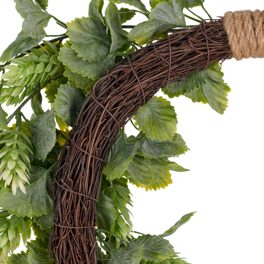 Hopfen Haengekranz, D40x48cm, gruen, auf Muehlenbeckia