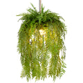 Deko Haengeleuchte Farnmix, ca. 80x40cm, gruen, Fassung E27, 1,5m Zuleitung