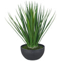 Yucca gloriosa, 48cm, gruen, in schwarzer Kunststoffschale 20x10cm