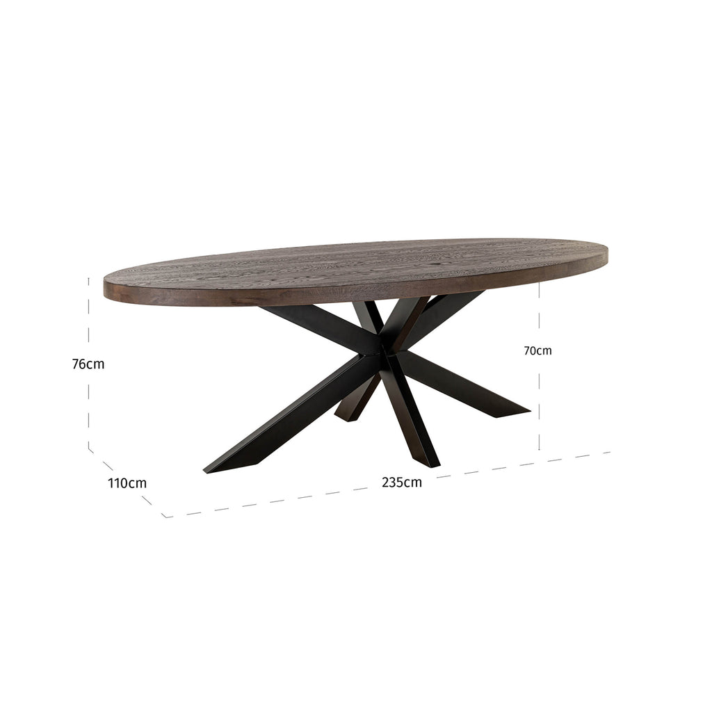 Esstisch Watson Dark brown/black 235
