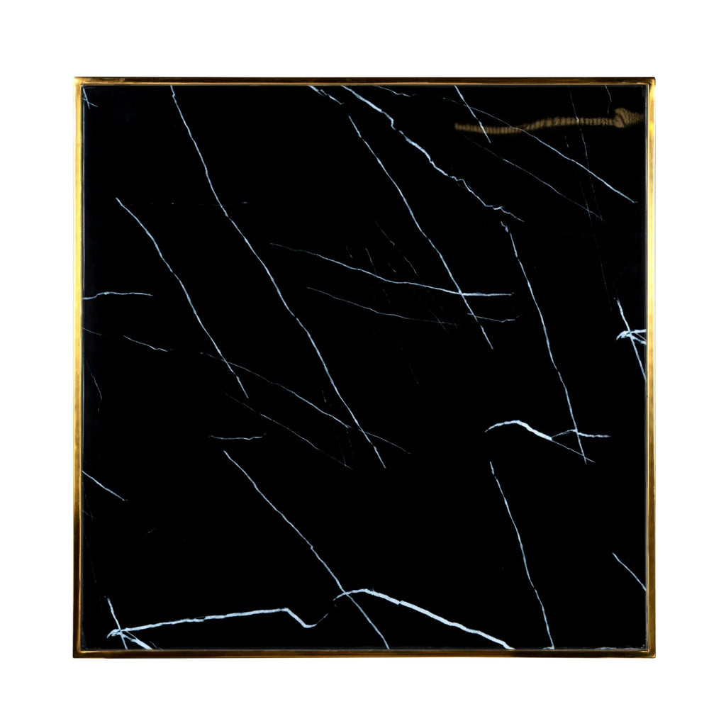 Bistro-Tisch Can Roca black/gold 70x70