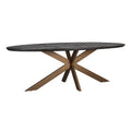 Esstisch Blackbone Brass black rustic oval 230