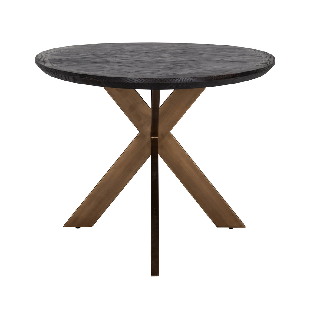 Esstisch Blackbone Brass black rustic oval 230
