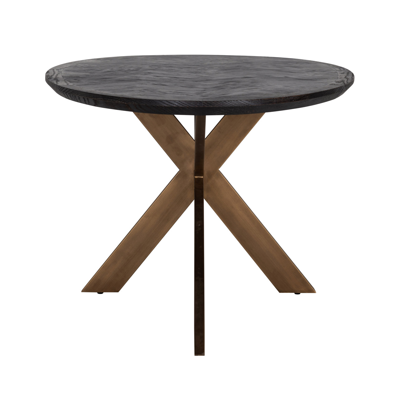 Esstisch Blackbone Brass black rustic oval 230
