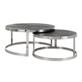 Couchtisch Blackbone Silver black rustic (Set of 2)