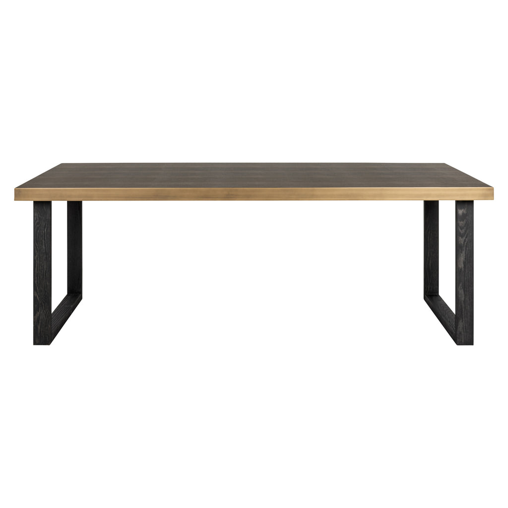 Esstisch Bloomville brass shagreen incl. glass top 200