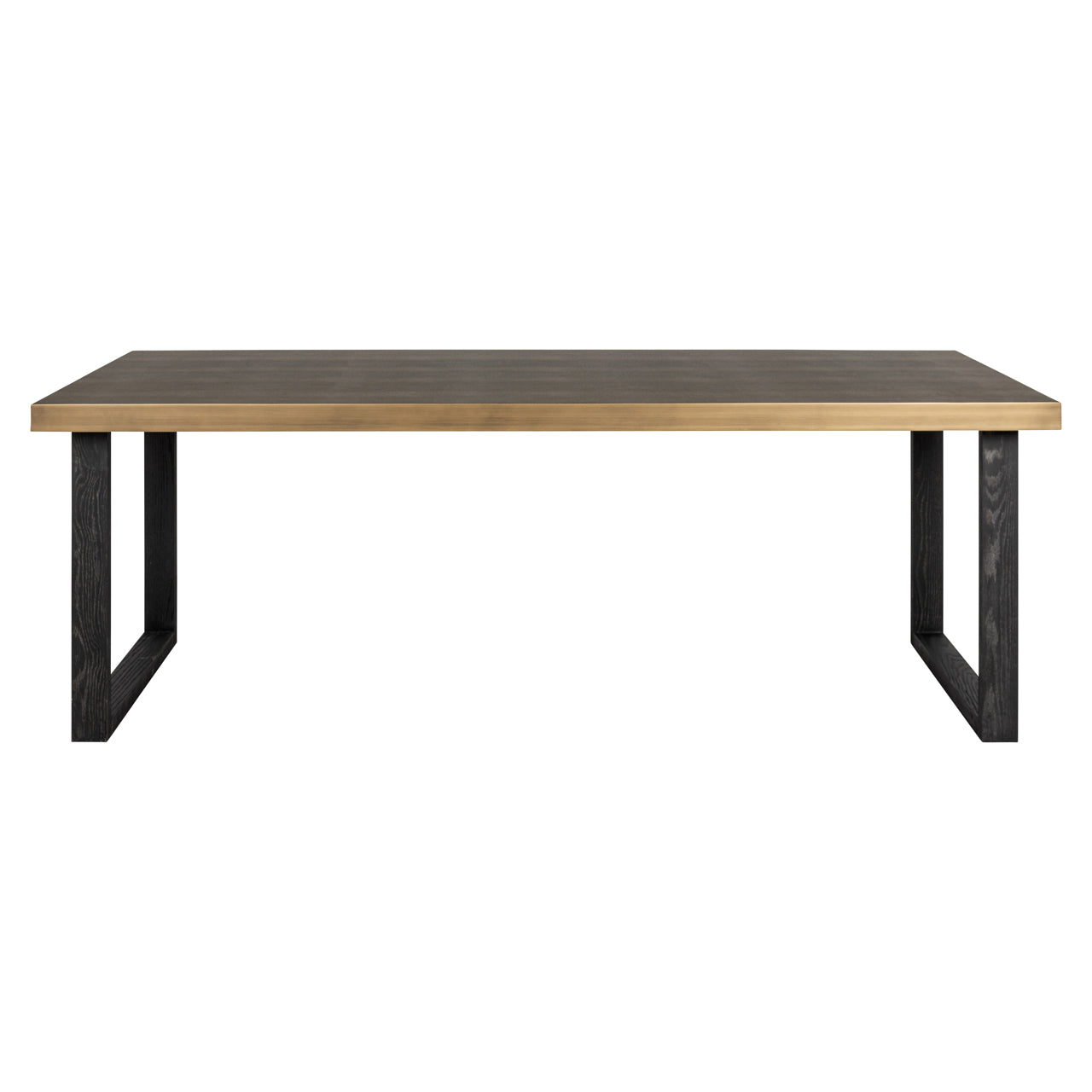 Esstisch Bloomville brass shagreen incl. glass top 200
