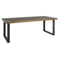 Esstisch Bloomville brass shagreen incl. glass top 230