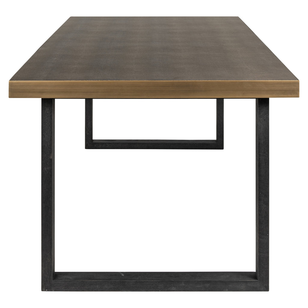 Esstisch Bloomville brass shagreen incl. glass top 230