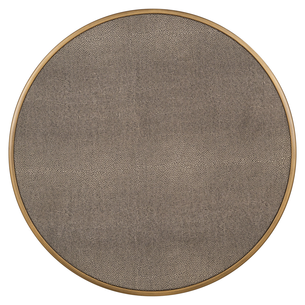 Beistelltisch Bloomville brass shagreen incl. glass (Set of 2)