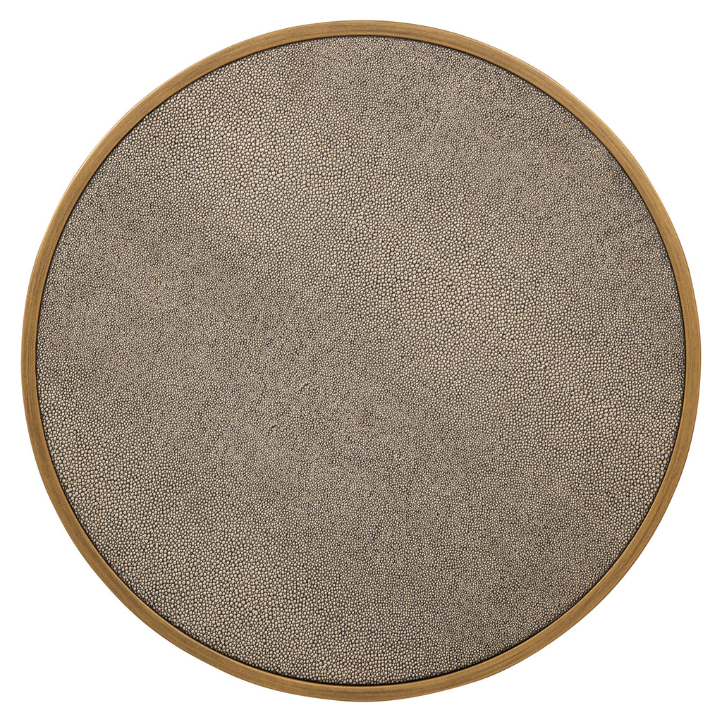 Beistelltisch Bloomville brass shagreen incl. glass (Set of 2)