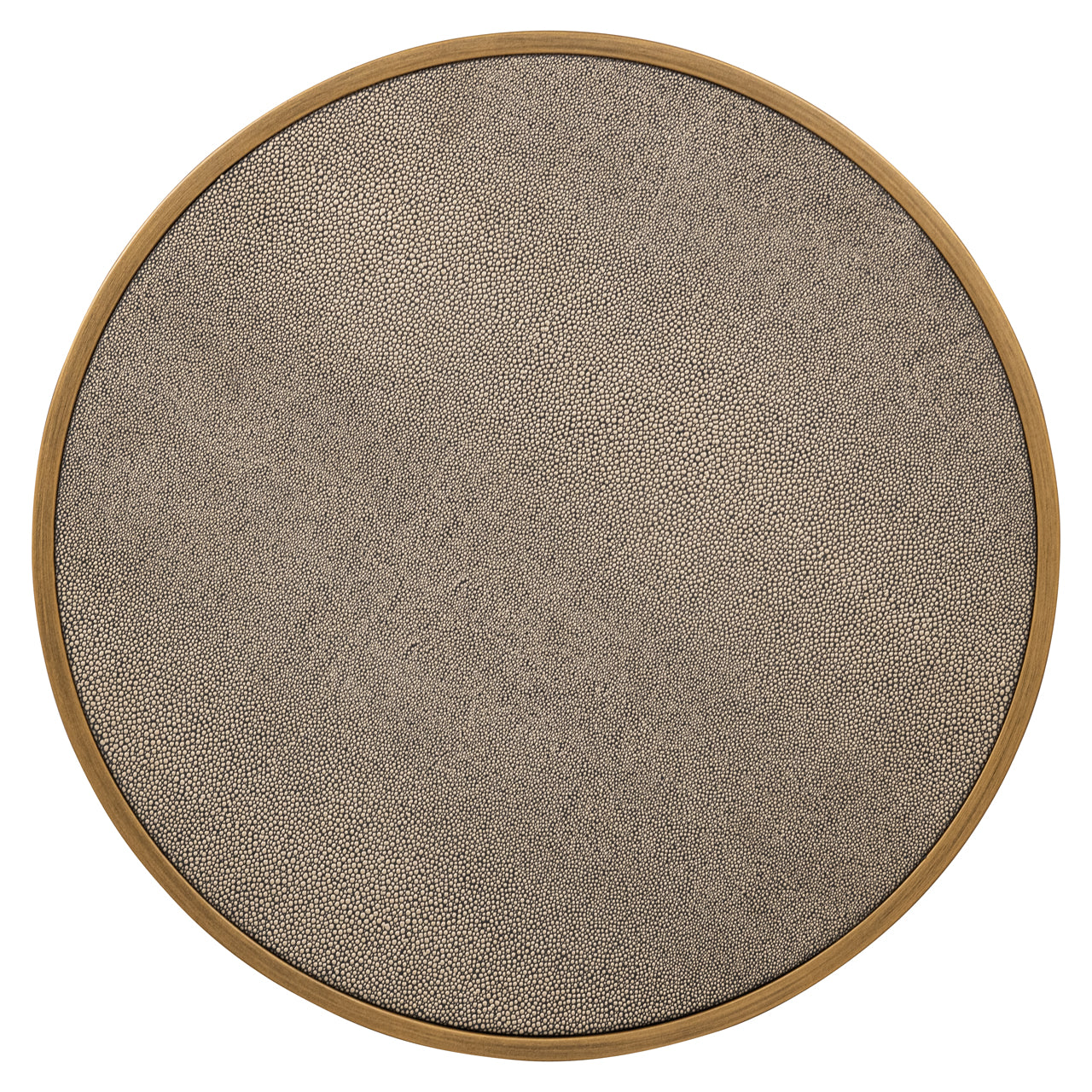 Beistelltisch Bloomville brass shagreen incl. glass (Set of 2)