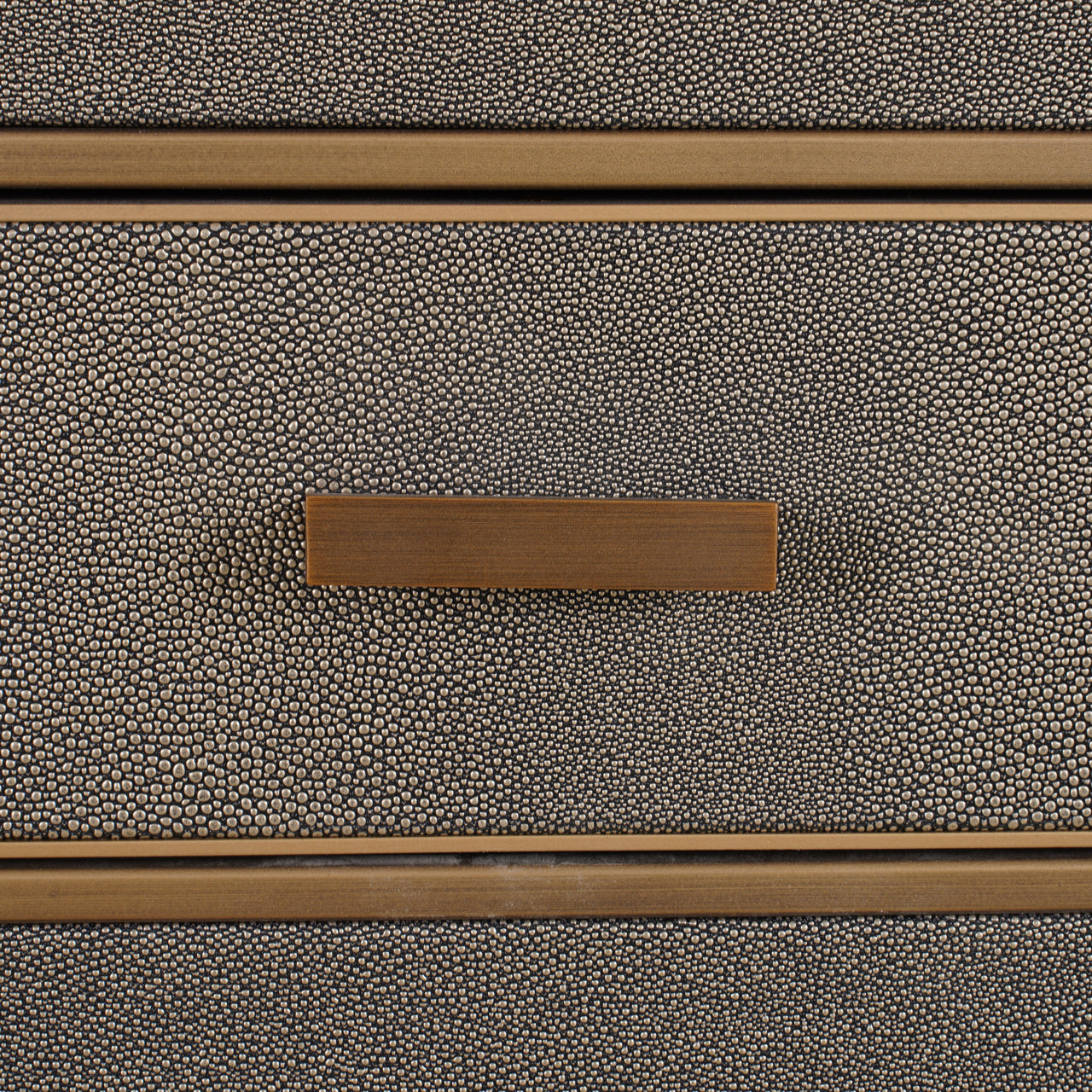 Nachttisch Bloomville brass shagreen incl. glass top